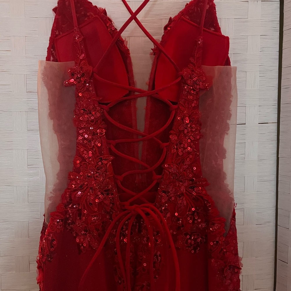 Stunning Scarlet Prom Dress - Picture 4 of 6
